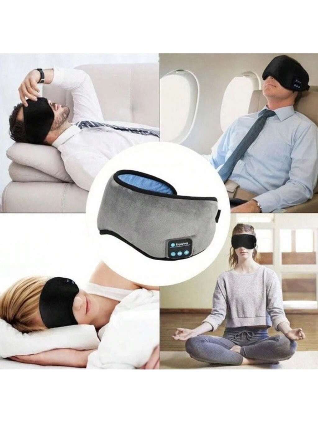 Máscara De Dormir Tapa Olhos Fone De Ouvido Bluetooth